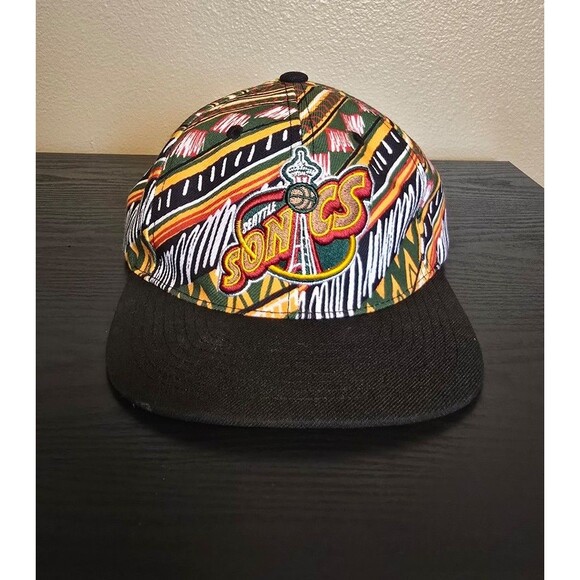 Seattle Supersonics Seattle Sup Game Day Pattern Deadstock Black - Picture 1 of 9